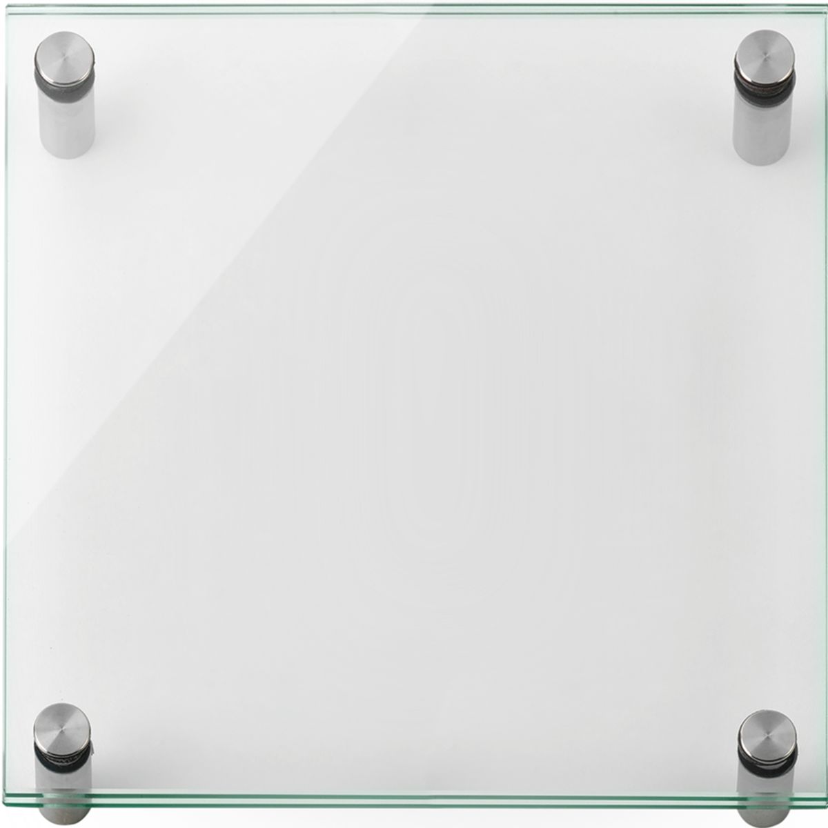 Türschild, Modell Galerie, ESG, 200 x 200 mm, 4 Abstandhalter (25 mm Wandabstand, mit Bolzen)