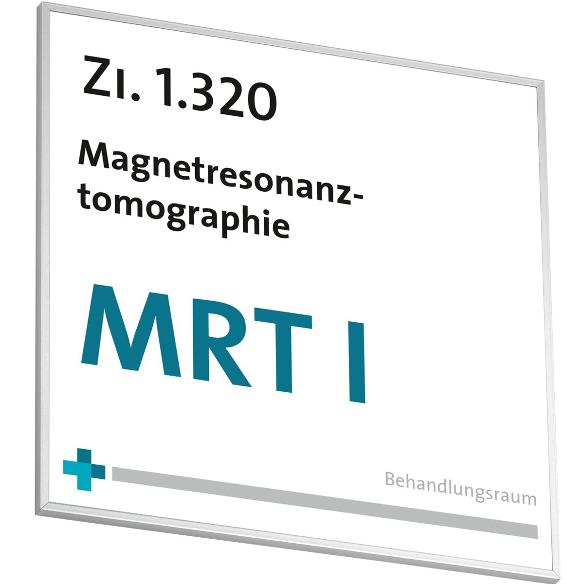 Türschild, Modell Madrid, 182 x 182 mm, Silber, Schraub- oder Klebemontage