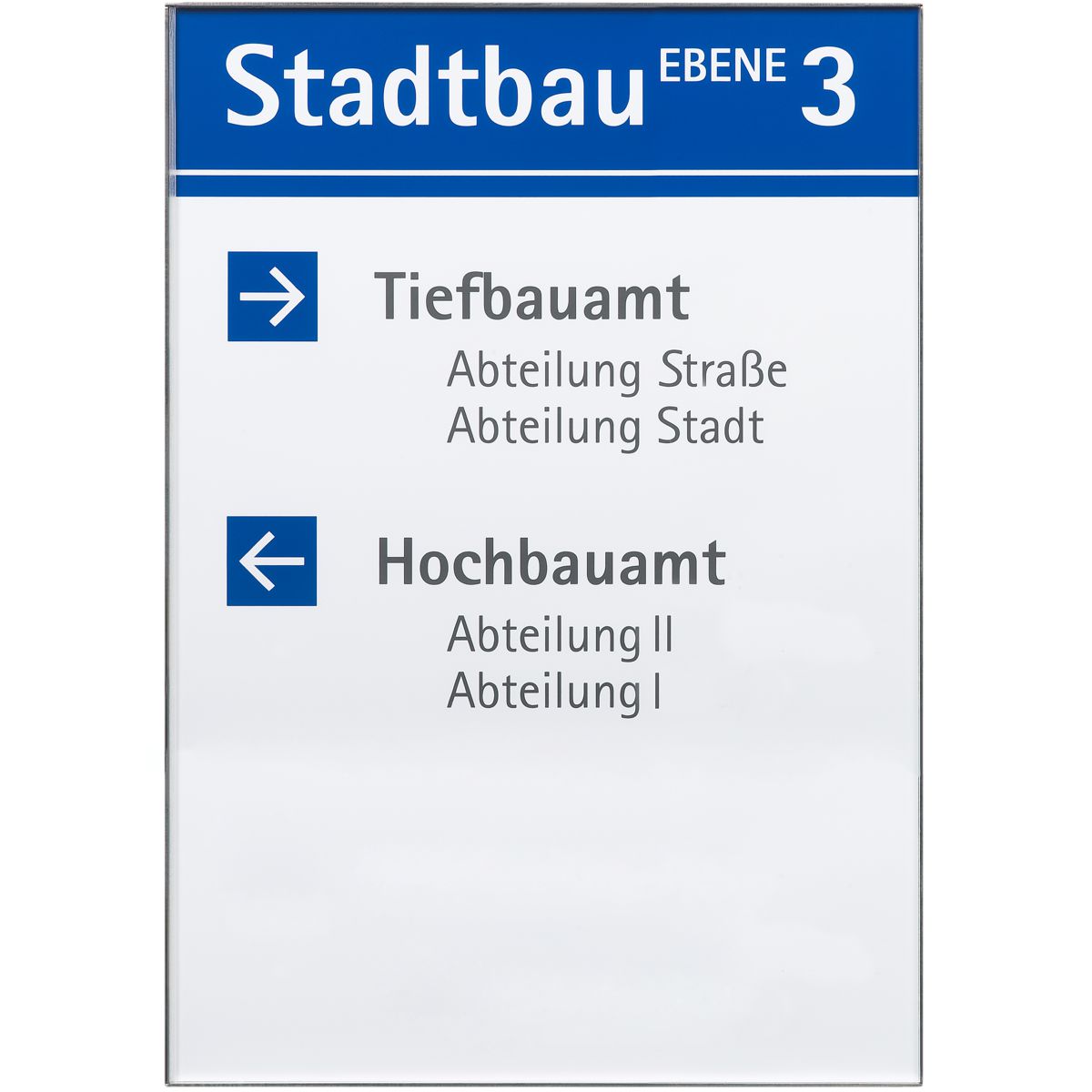 Wandschild, Modell Rio, ~ DIN A3, Klebemontage