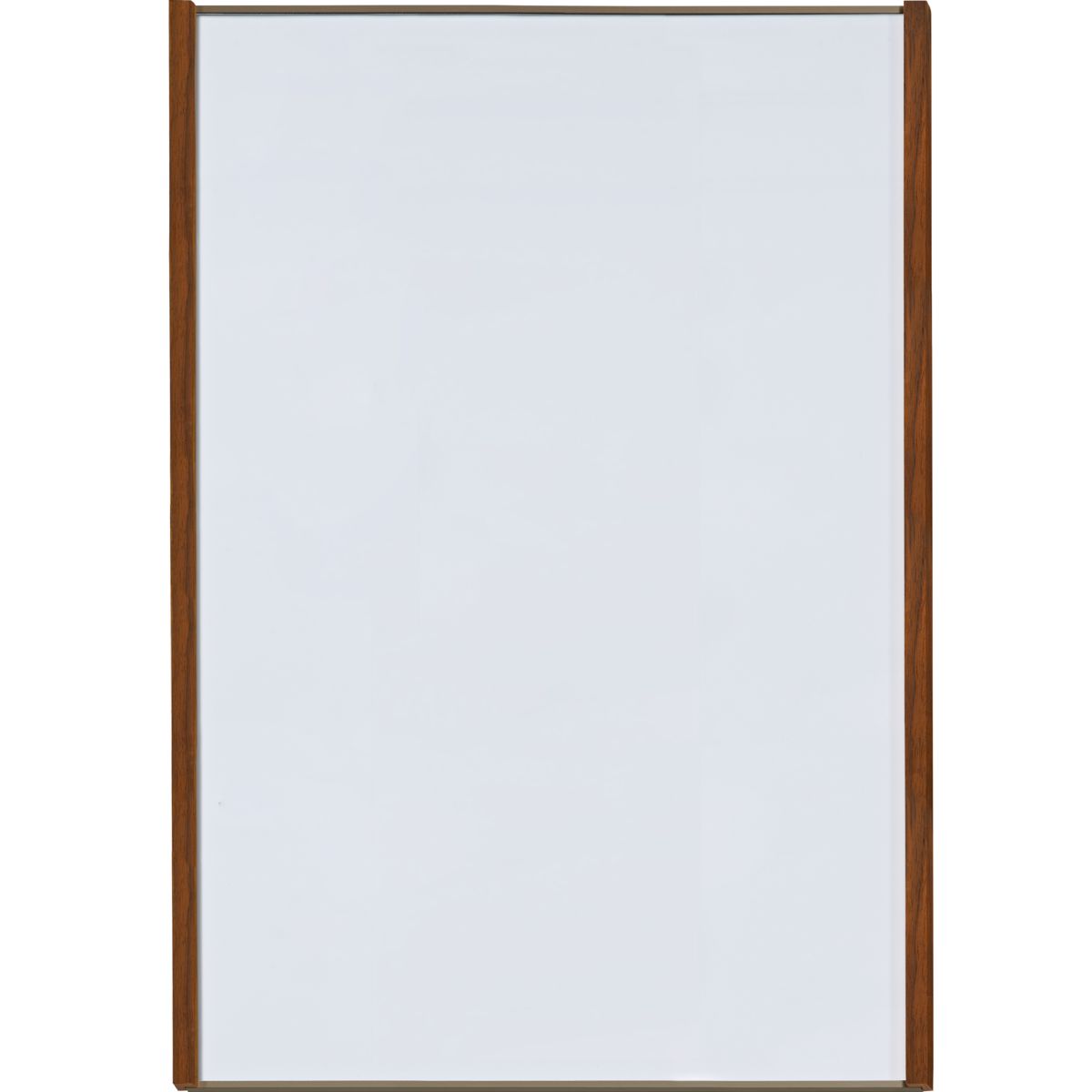Wandschild, Modell LMH, ~ DIN A3, Hochformat, Holzrahmen Nussbaum kombiniert mit bronzefarbenem Aluminium