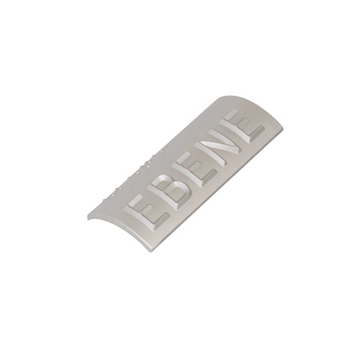 Handlaufschild aus Aluminium, max. 5 Zeichen, Handlauf rund