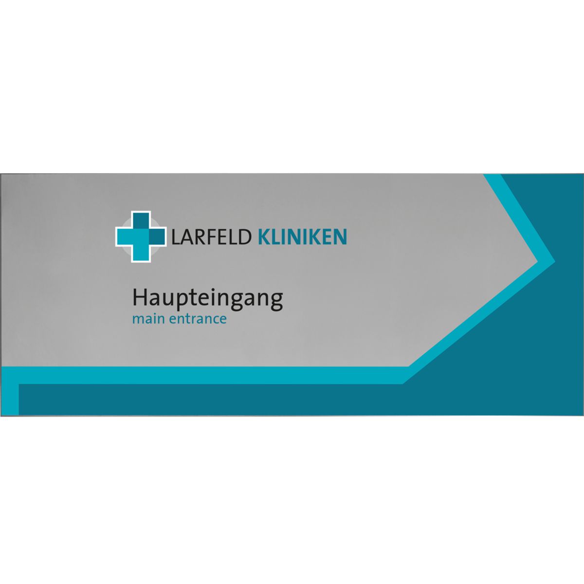 Außenaufsteller, Modell Madrid, 1.250 x 3.000 x 80 mm (H x B x T), Querformat, Silber, zum Einbetonieren