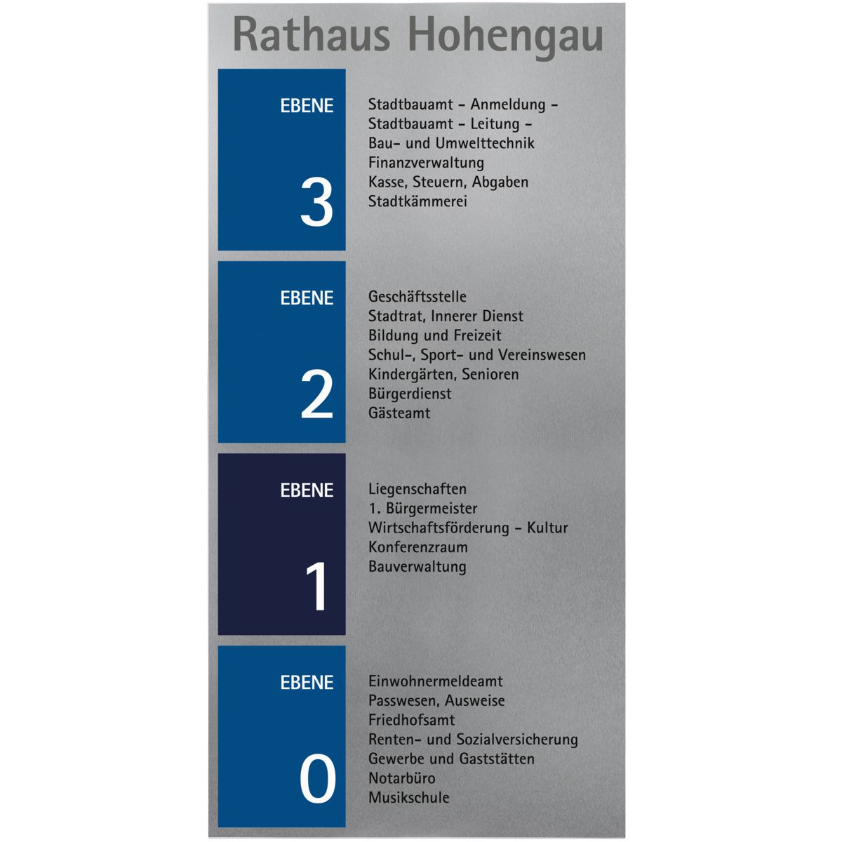 Wandschilder, Modell Rio, Beschriftung direkt Wandschilder, Modell Rio, Beschriftung direkt