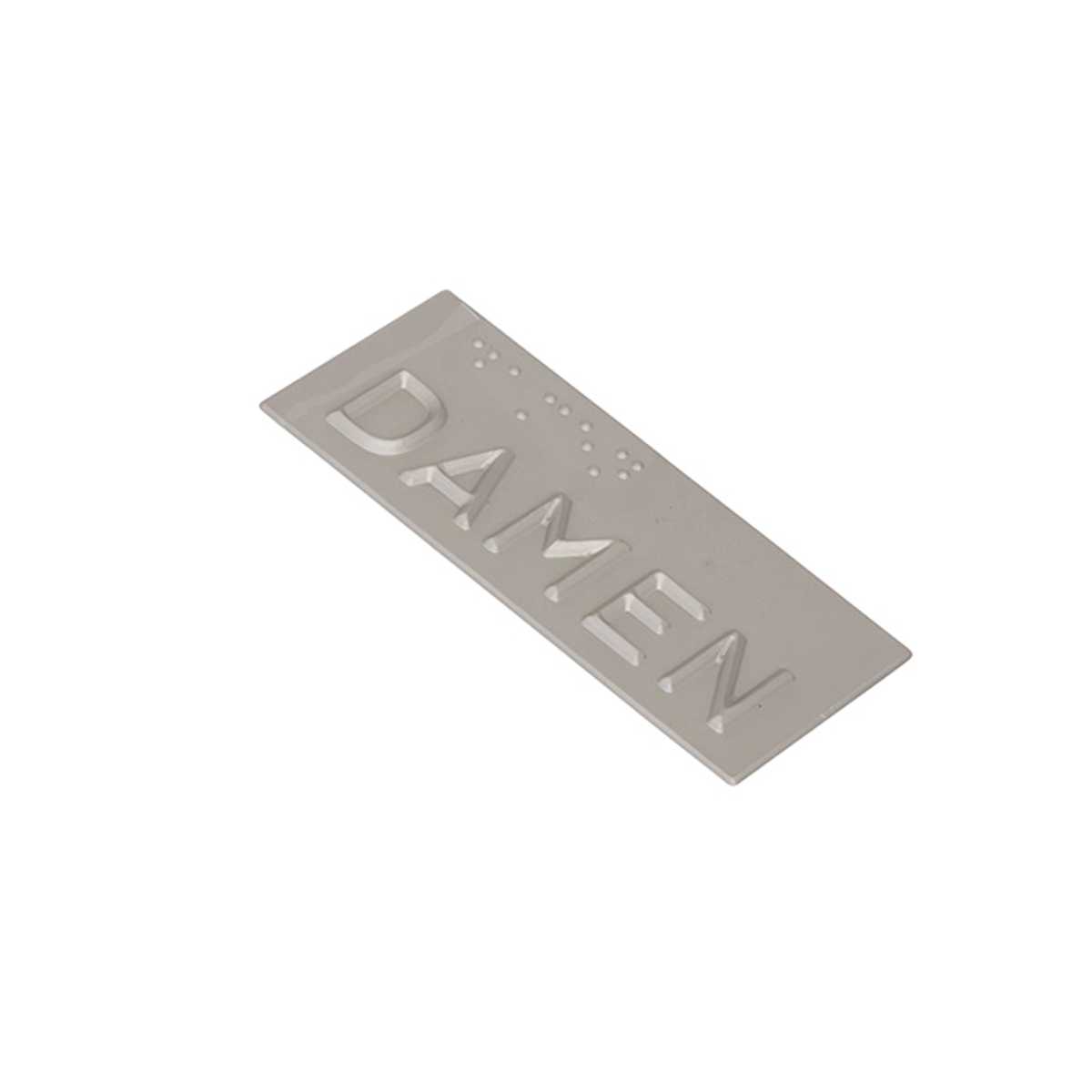 Handlaufschild aus Aluminium, max. 5 Zeichen, Handlauf flach