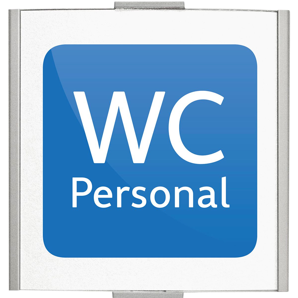 Piktogramm WC Personal, Modell Frankfurt, 120 x 120 mm, Silber, Schraubmontage