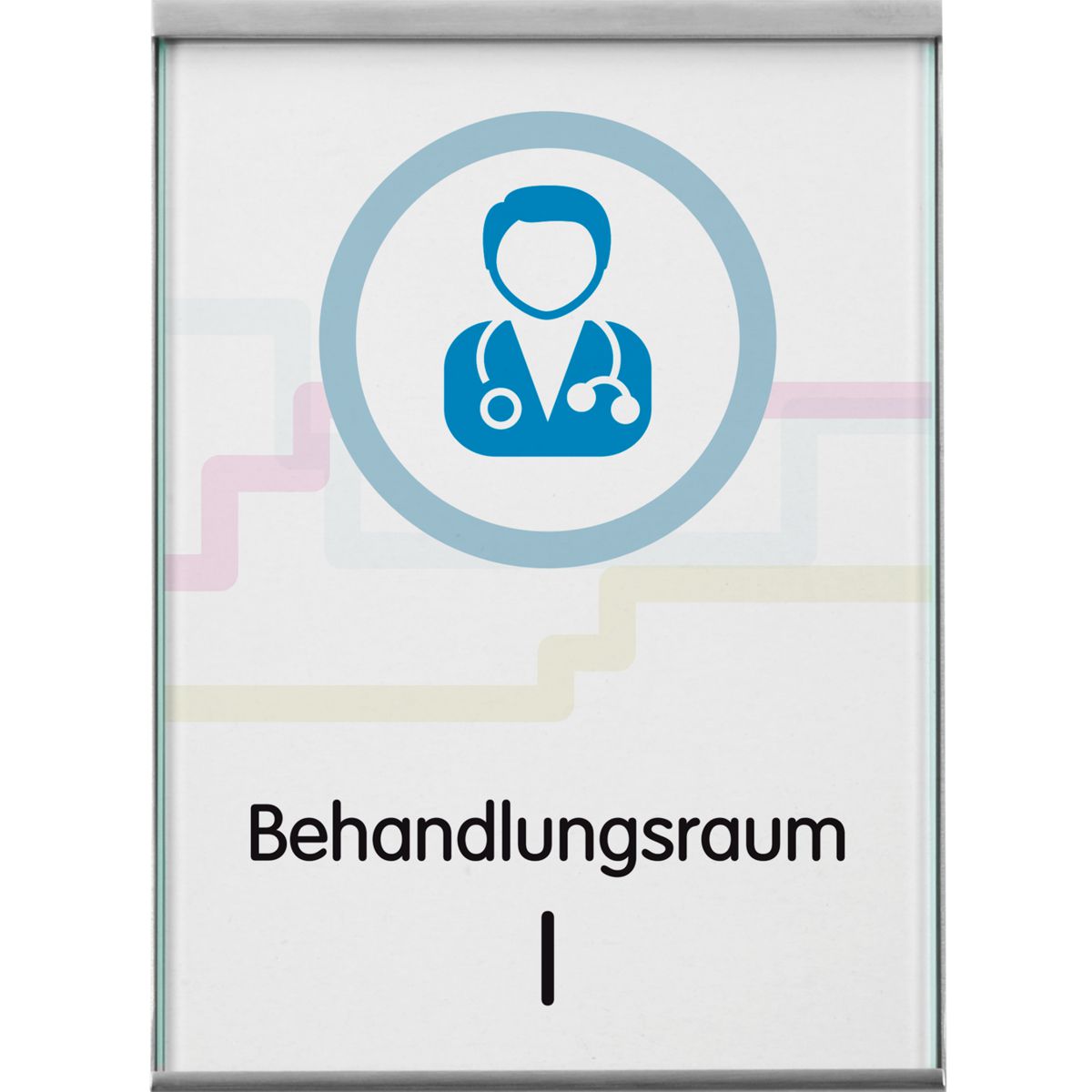 Türschild, Modell Glasgow, DIN A6, Hochformat