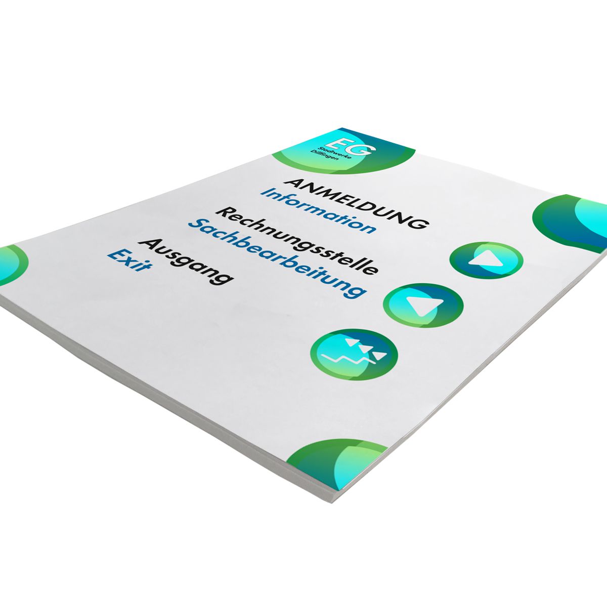 Zubehör, Papiereinleger für Wandschild DIN A3 (Rio), 5 Blatt