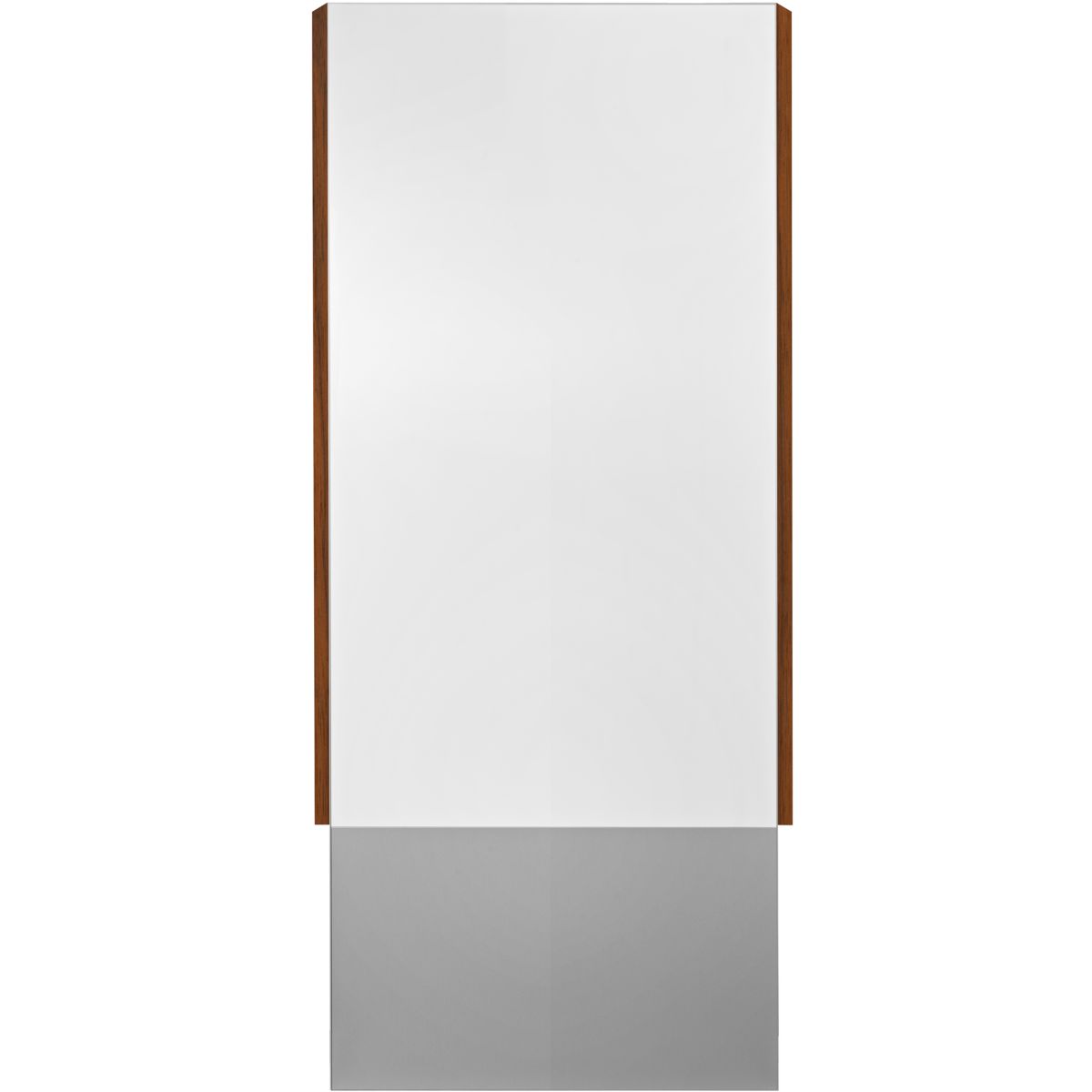 Außenaufsteller, Modell LMH, 1.500 x 625 x 80 mm (H x B x T), Silber, Nussbaum, zum Einbetonieren