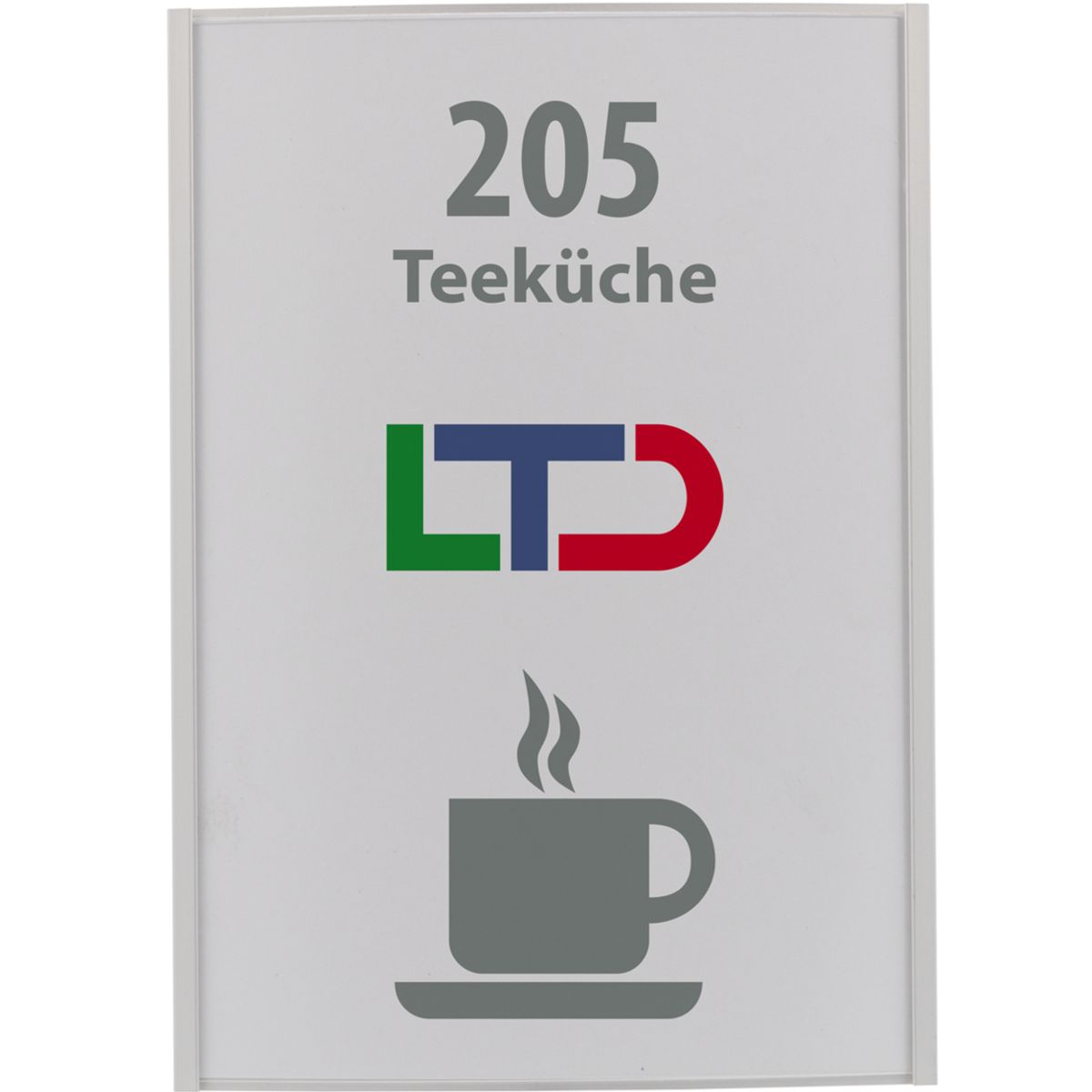 Türschild, Modell Orlando, ~ DIN A5, Silber