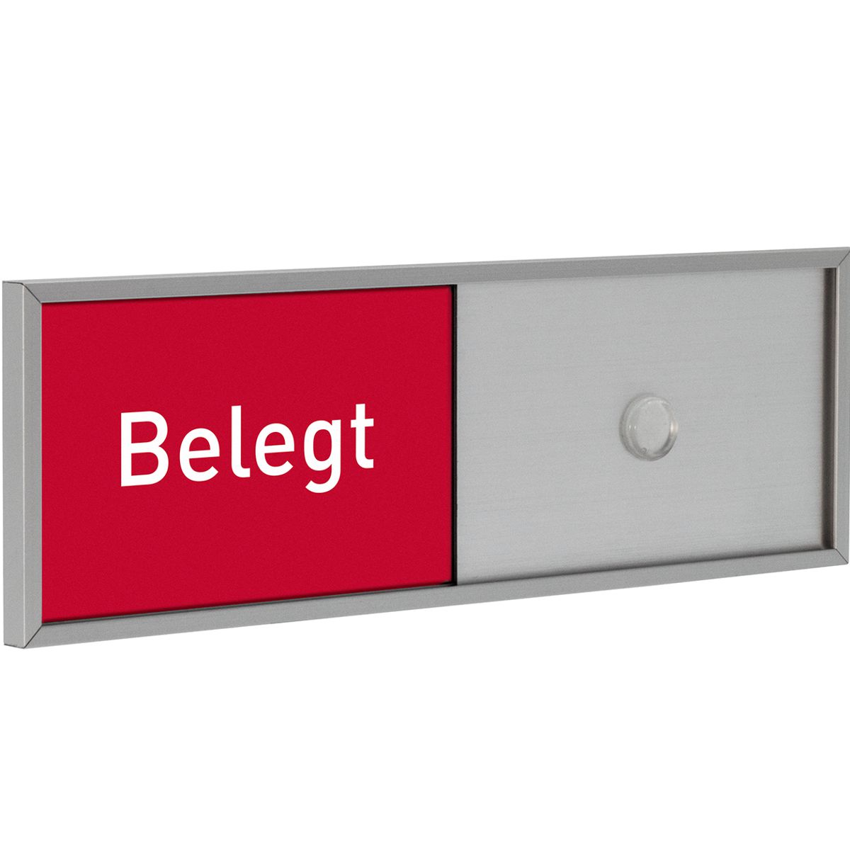 Frei Besetzt Schild, Modell Madrid, 50 x 150 mm (H x B), Silber Frei Besetzt Schild, Modell Madrid, 50 x 150 mm (H x B), Silber