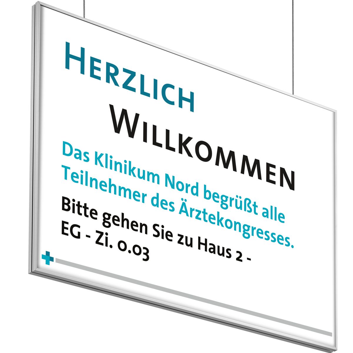 Deckenhänger (Hängeschild), Modell Madrid, ~ DIN A3, Silber, für Einleger,  Deckenhänger (Hängeschild), Modell Madrid, ~ DIN A3, Silber, für Einleger,