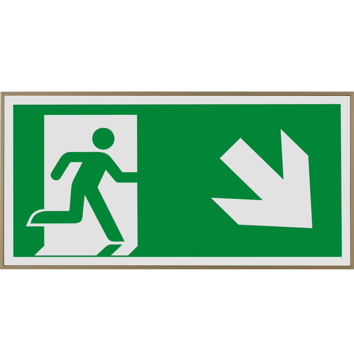 Wandschild, Modell Madrid, 150 x 299 mm (H x B), Bronze, Beschriftung mit Einleger, optimiert für Rettungszeichen