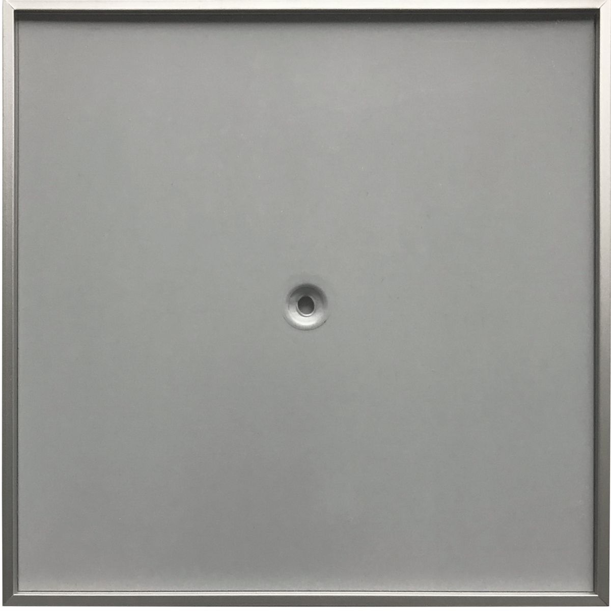 Türschild, Modell Madrid, 150 x 150 mm, Silber, Klebemontage