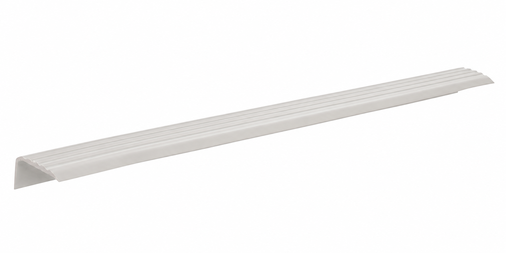 Stufenmarkierungsprofil aus PVC, Hellgrau, 200 cm, mit Kleber