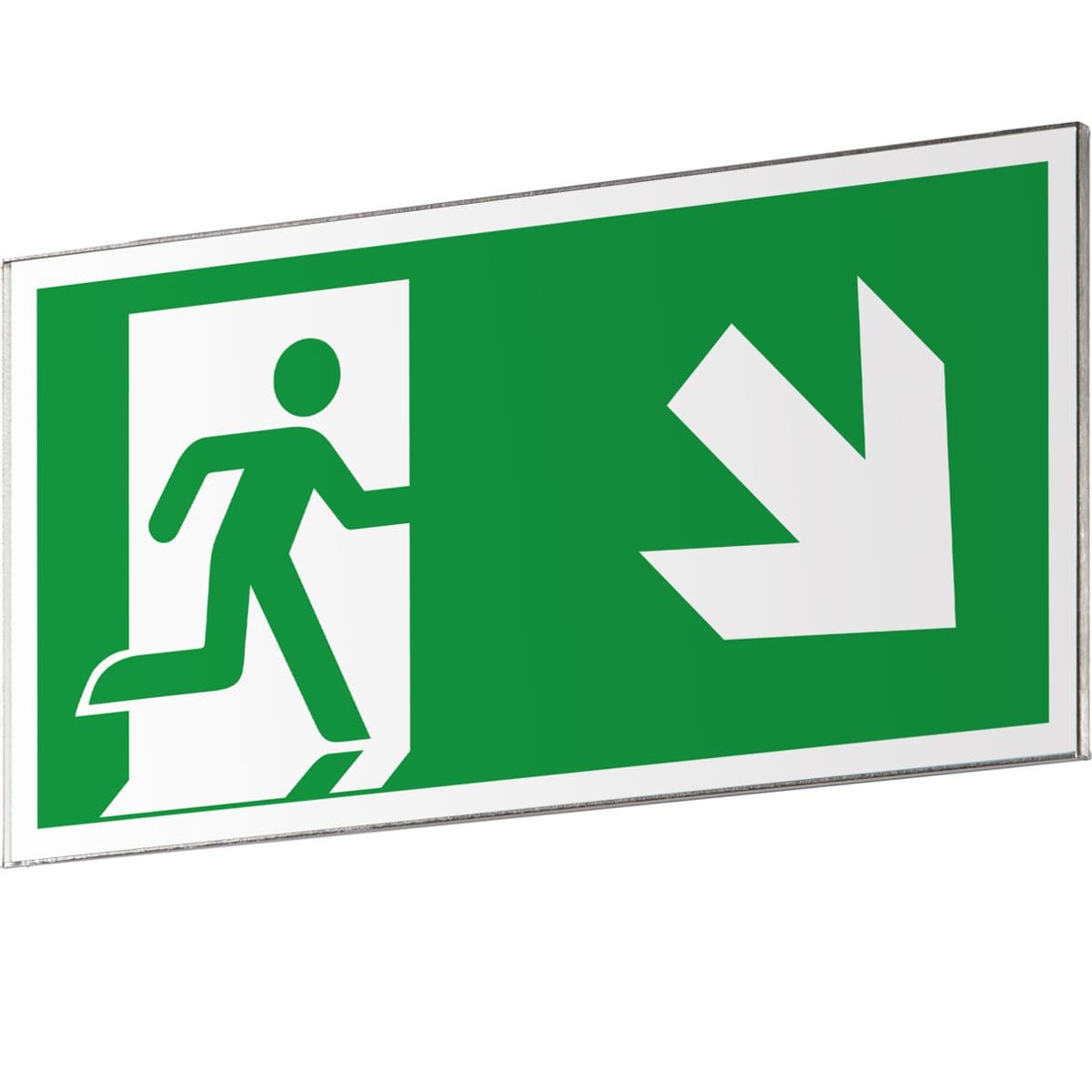 Wandschild, Modell Rio, 149 x 299 mm (H x B), optimiert für Rettungszeichen Wandschild, Modell Rio, 149 x 299 mm (H x B), optimiert für Rettungszeichen