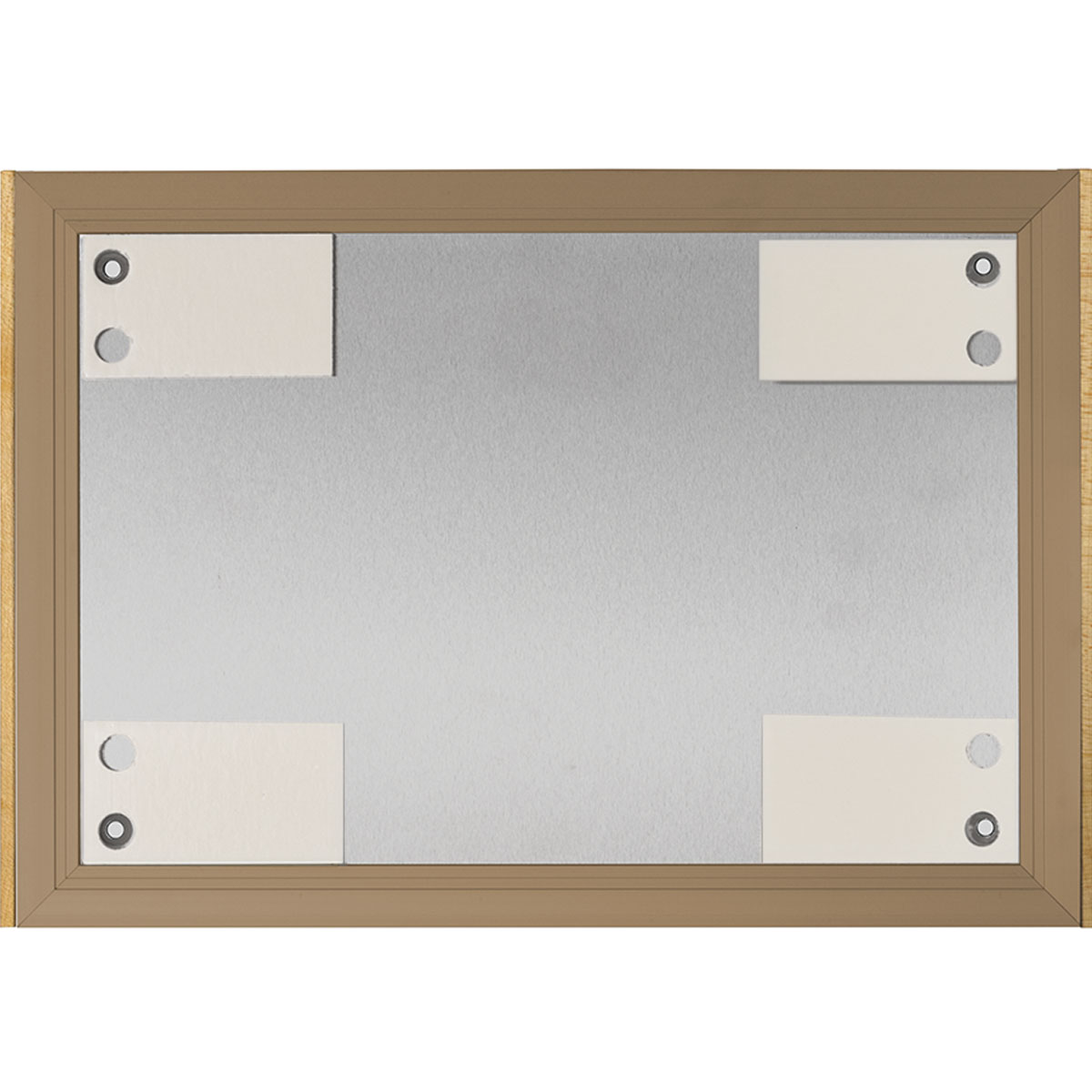 Wandschild, Modell LMH, ~ DIN A4, Querformat, Holzrahmen Ahorn kombiniert mit bronzefarbenem Aluminium