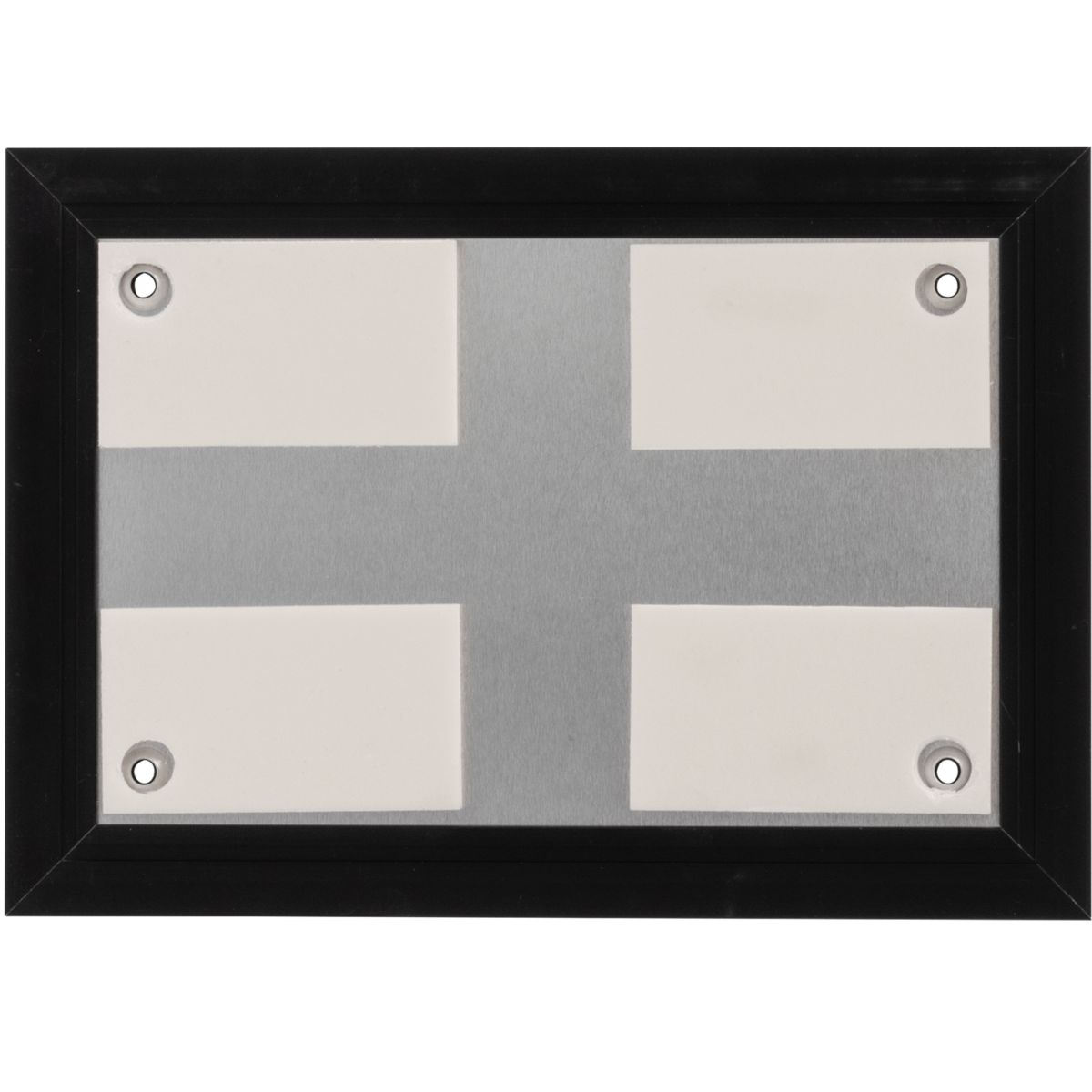 Türschild, Modell Madrid, ~ DIN A5, Schwarz, Querformat, Schraub- oder Klebemontage