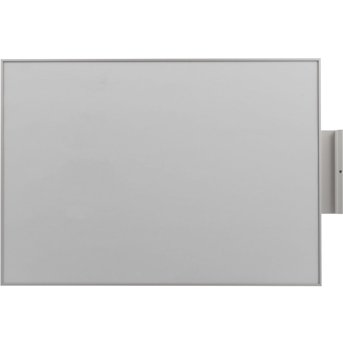 Fahnenschild (Nasenschild), Modell Madrid, ~ DIN A3, Silber, Querformat, Beschriftung mit Einleger