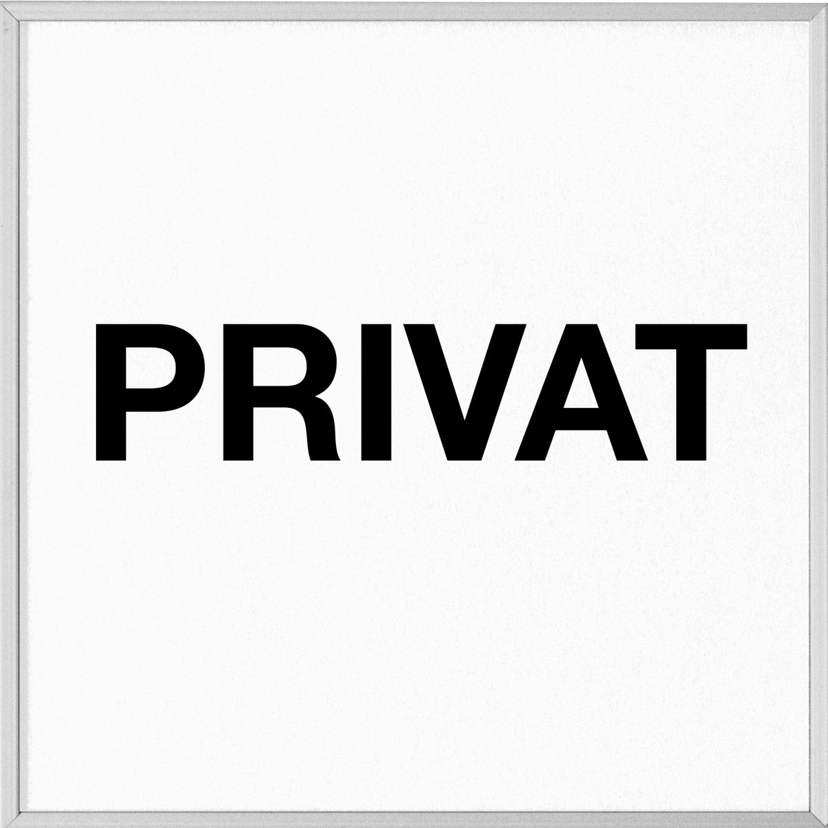Piktogramm Privat, Modell Madrid, 120 x 120 mm, Silber, Klebemontage