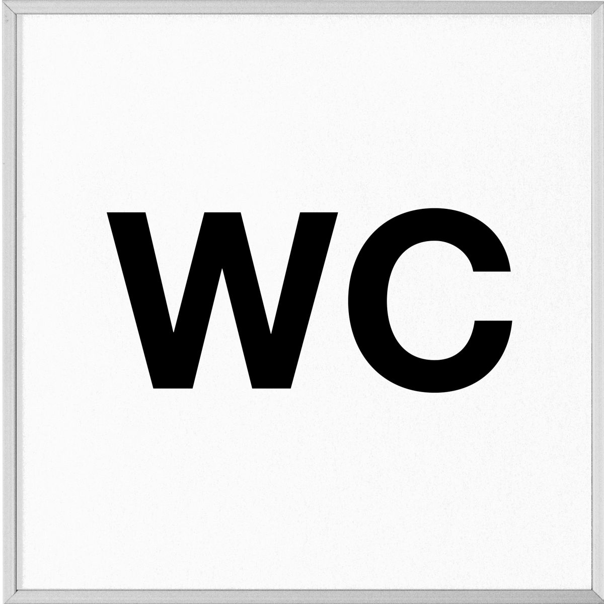 Piktogramm WC, Modell Madrid, 120 x 120 mm, Silber, Klebemontage