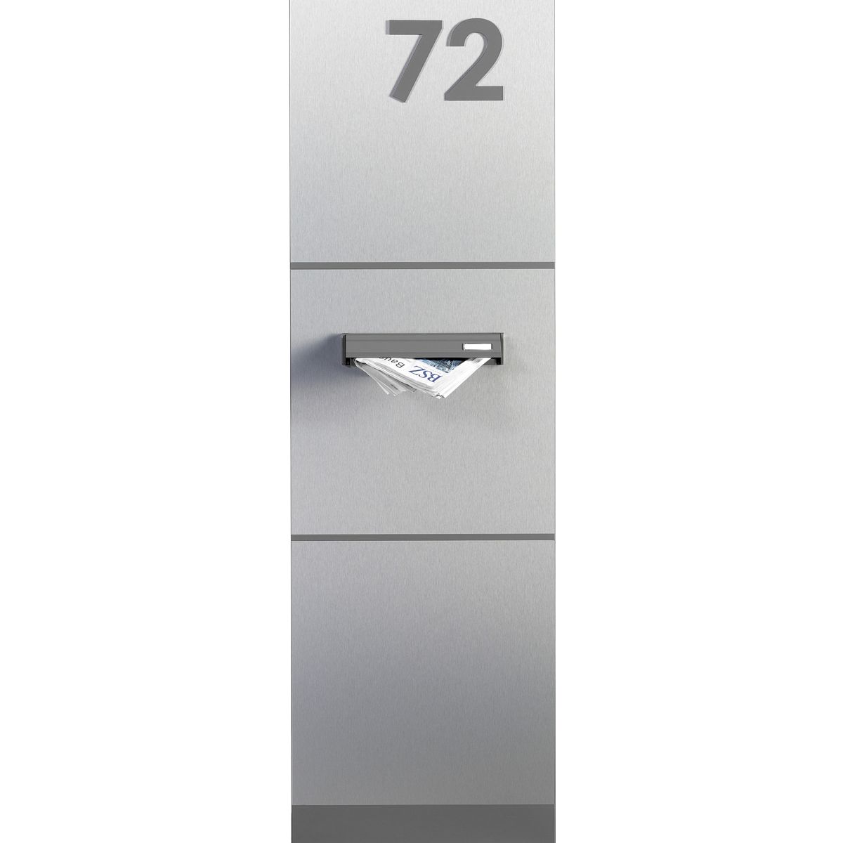 Briefkastenstele, Modell Rio, 2.000 x 730 x 167 mm Briefkastenstele, Modell Rio, 2.000 x 730 x 167 mm