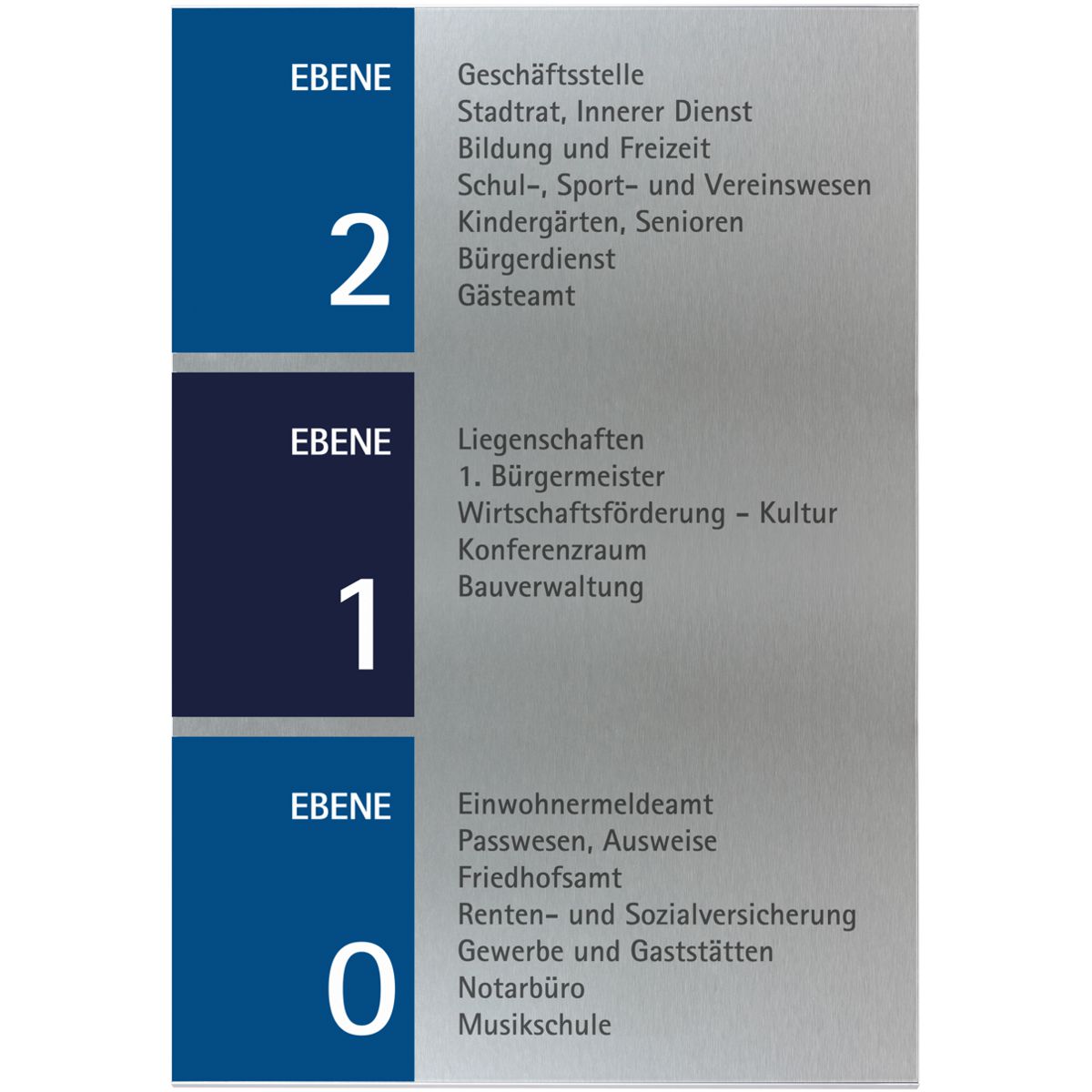 Wandschild, Modell Rio, 650 x 450 x 16 mm (H x B x T), Beschriftung direkt