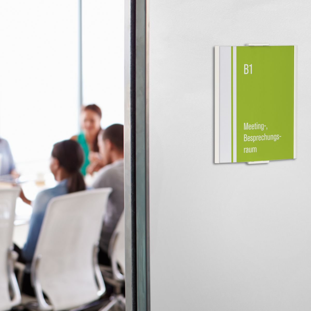 Türschild, Modell Frankfurt, ~DIN A6, Weiß