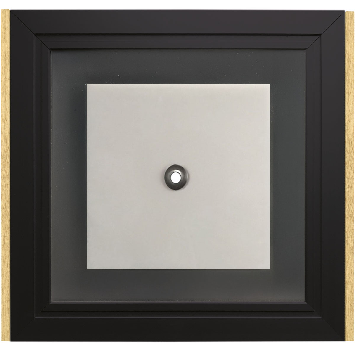 Türschild, Modell LMH, 150 x 160 mm (H x B), Rahmen aus Aluminium (Schwarz) und Holz (Eiche)