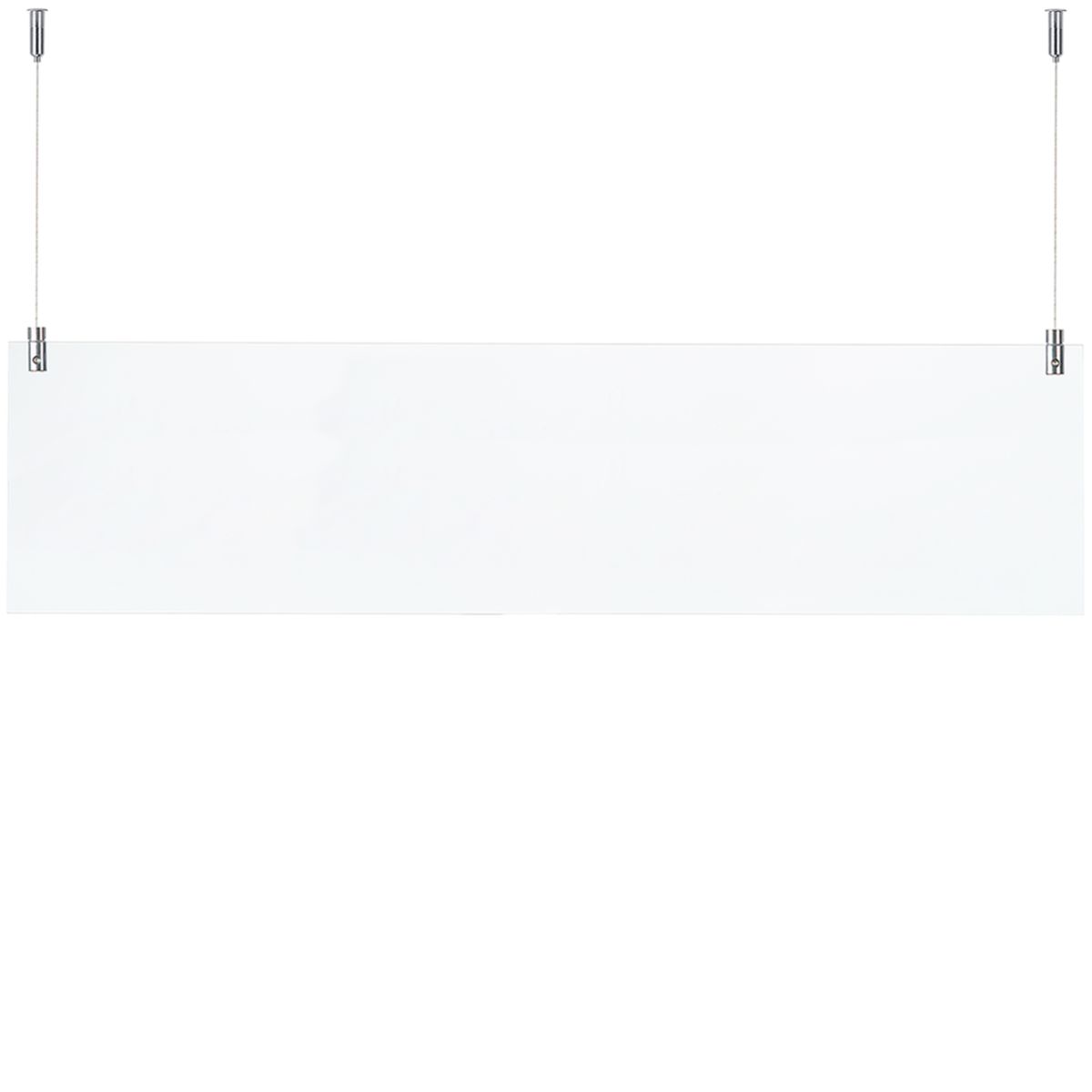 Deckenhänger (Hängeschild), Modell Galerie, 200 x 800 mm, eine Glasscheibe
