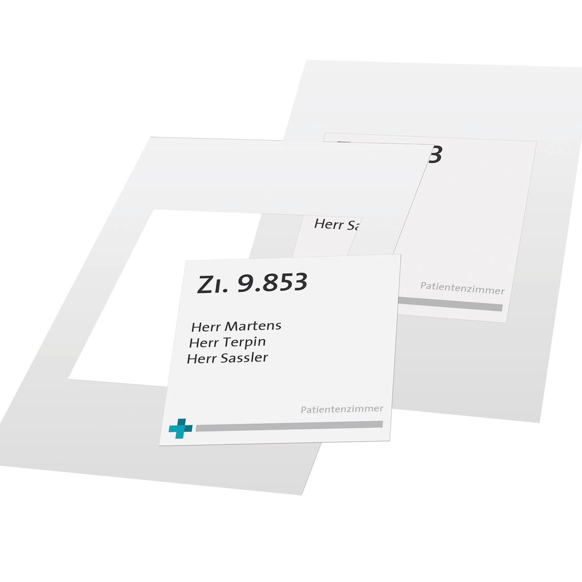 Zubehör, Papiereinleger für Türschild 105 (Madrid), 50 Blatt