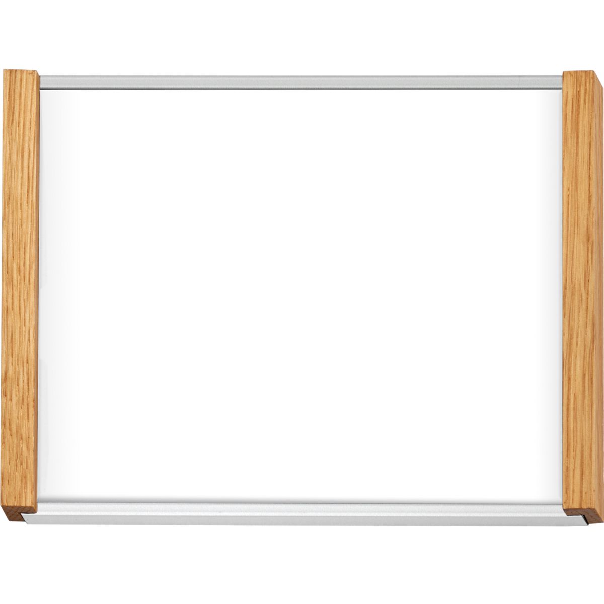 Türschild, Modell LMH, ~DIN A6, Querformat, Rahmen aus Aluminium (Silber) und Holz (Eiche) Türschild, Modell LMH, ~DIN A6, Querformat, Rahmen aus Aluminium (Silber) und Holz (Eiche)