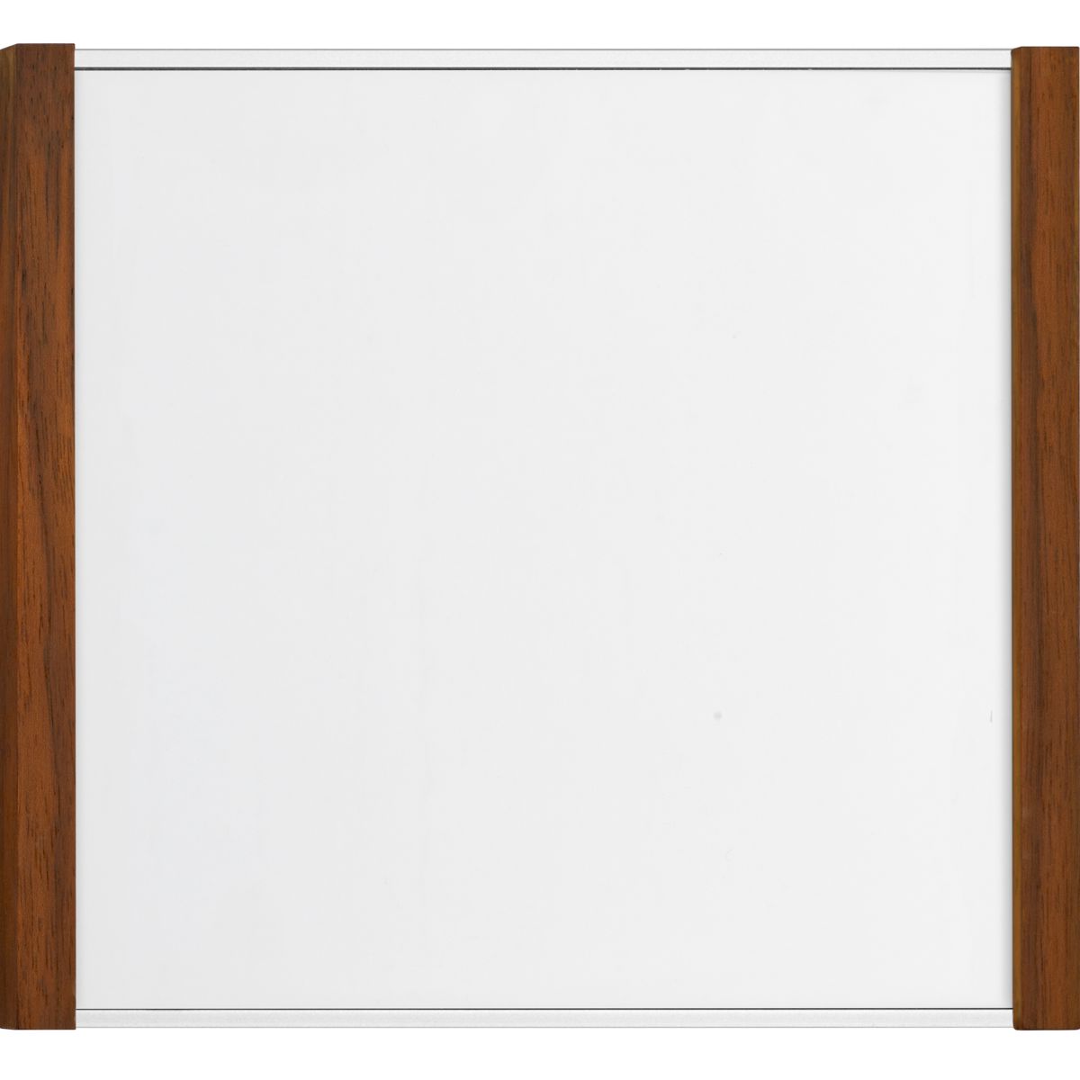 Türschild, Modell LMH, 150 x 160 mm (H x B), Rahmen aus Aluminium (Silber) und Holz (Nussbaum)