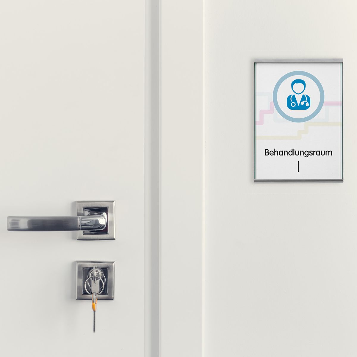 Türschild, Modell Glasgow, DIN A6, Hochformat