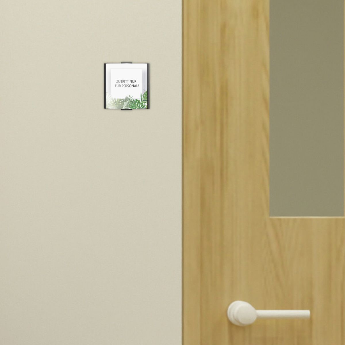 Türschild, Modell Frankfurt, 120 x 120 mm, Schwarz