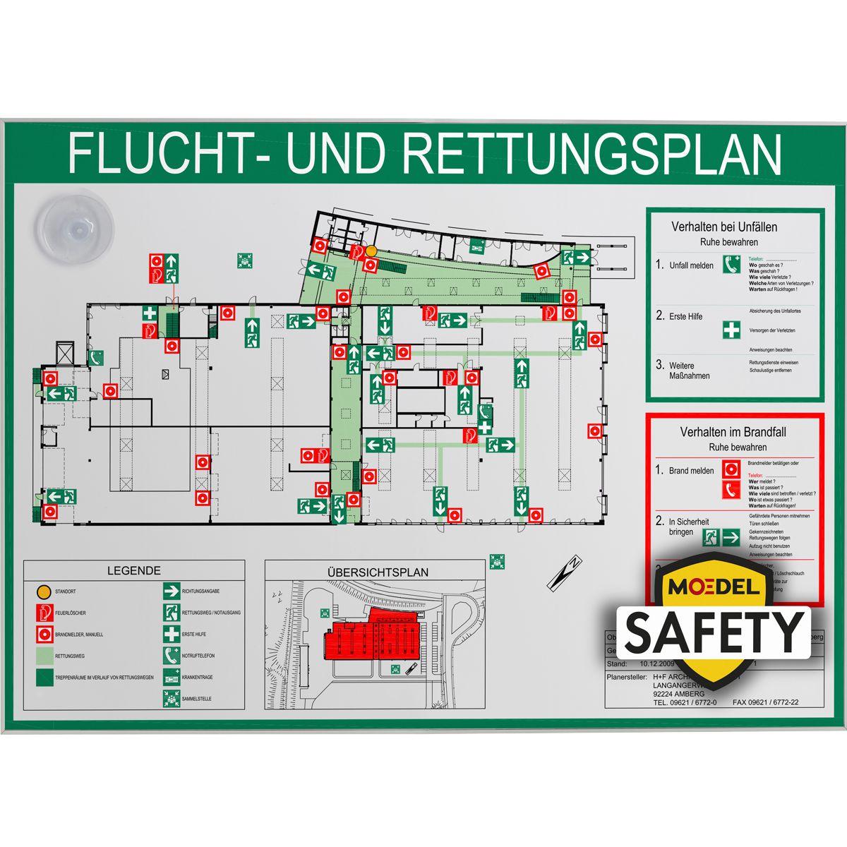 Rahmen Moedel Safety aus Aluminium, DIN A2, Querformat, Silber, entnahmesicher