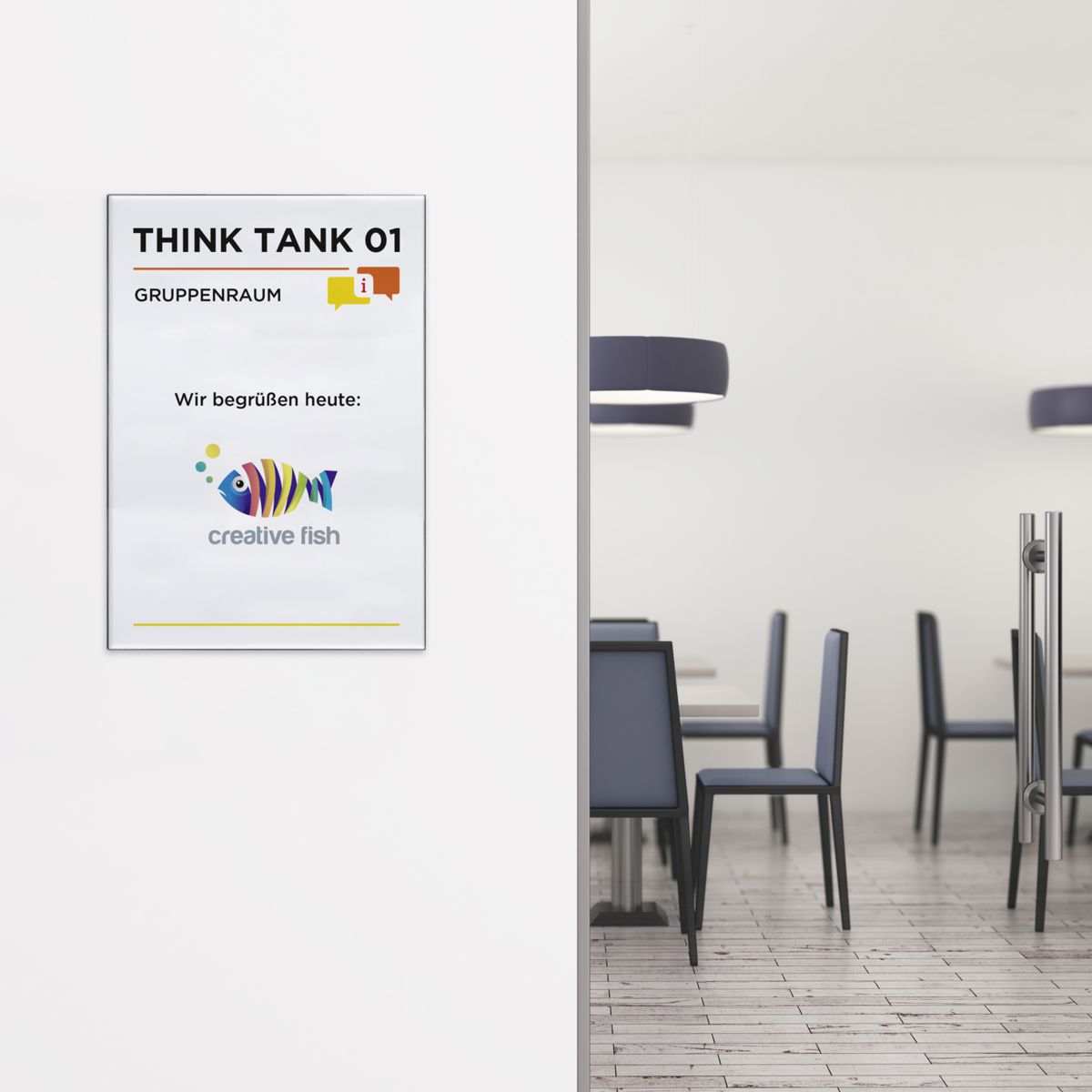 Wandschild, Modell Rio, ~ DIN A3, Schraubmontage