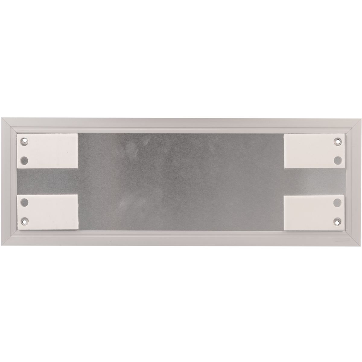 Wandschild, Modell Madrid, 150 x 422 mm (H x B), Querformat, Silber, Beschriftung mit Einleger