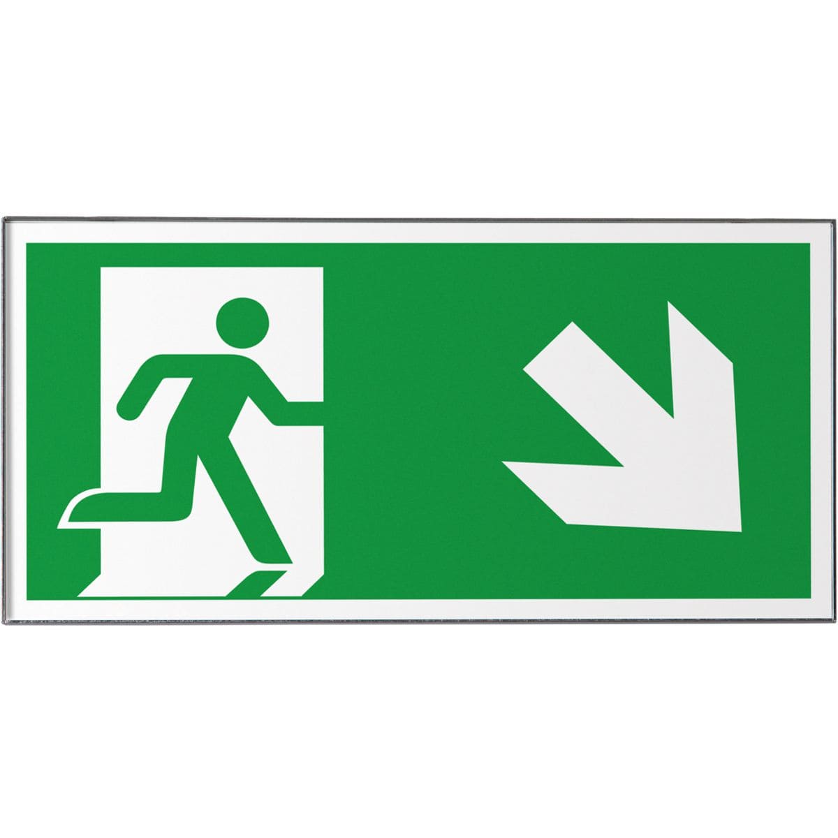 Wandschild, Modell Rio, 149 x 299 mm (H x B), optimiert für Rettungszeichen Wandschild, Modell Rio, 149 x 299 mm (H x B), optimiert für Rettungszeichen