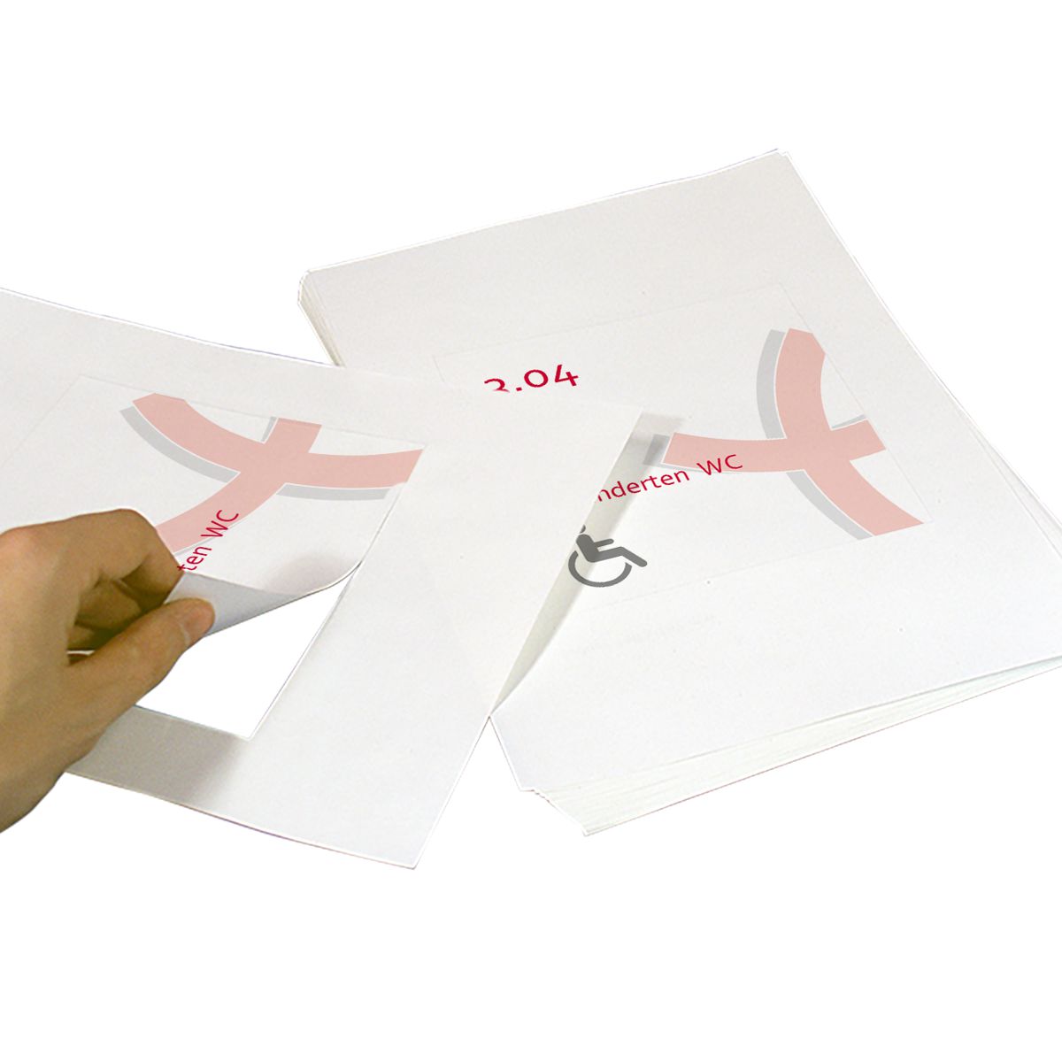 Zubehör, Papiereinleger für Türschild ~DIN A5 (Frankfurt und Glasgow), 50 Blatt