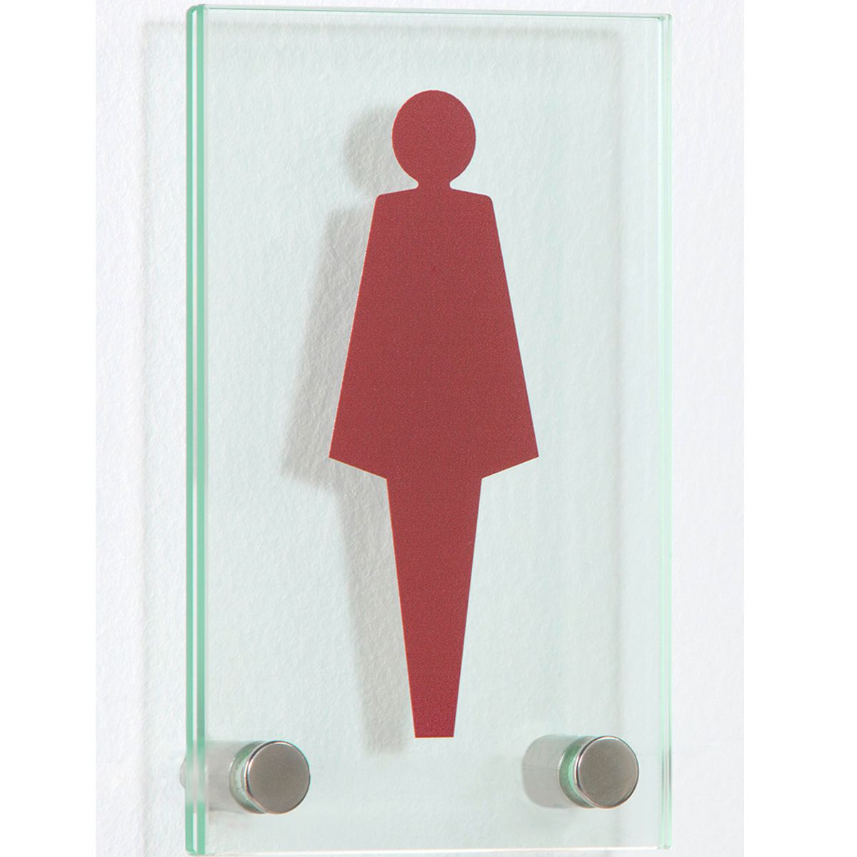 Türschild, Modell Galerie, ESG, 160 x 100 mm (H x B), 2 Abstandhalter (15 mm Wandabstand, mit Schraube)