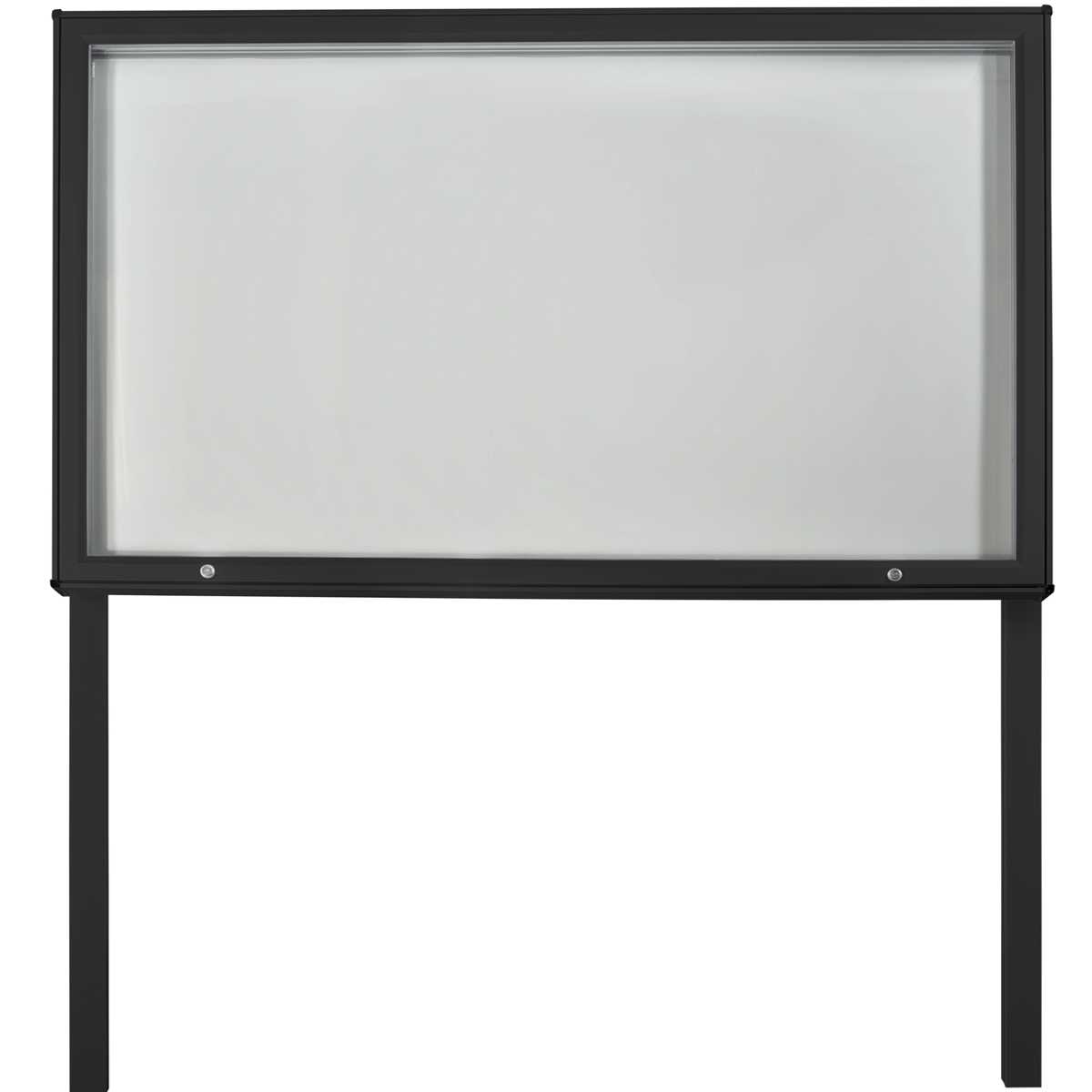 Schaukasten mit Standbeinen Modell A, 21 x DIN A4, Außenbereich, einbetoniert, schwarz