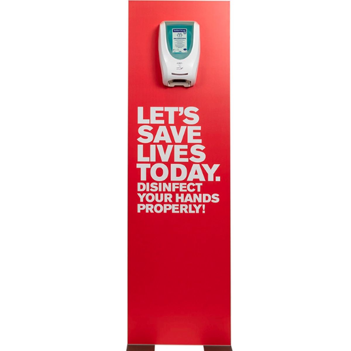 Hygiene Tower, Modell Madrid, 1.500 x 450 mm (H x B), individuelles Motiv