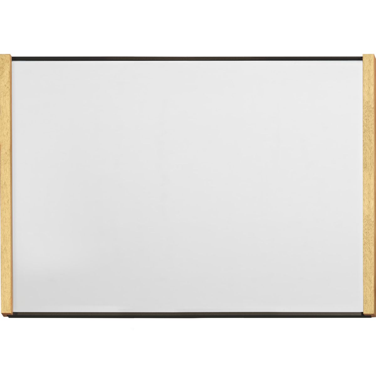 Wandschild, Modell LMH, ~ DIN A4, Querformat, Holzrahmen Ahorn kombiniert mit schwarzem Aluminium