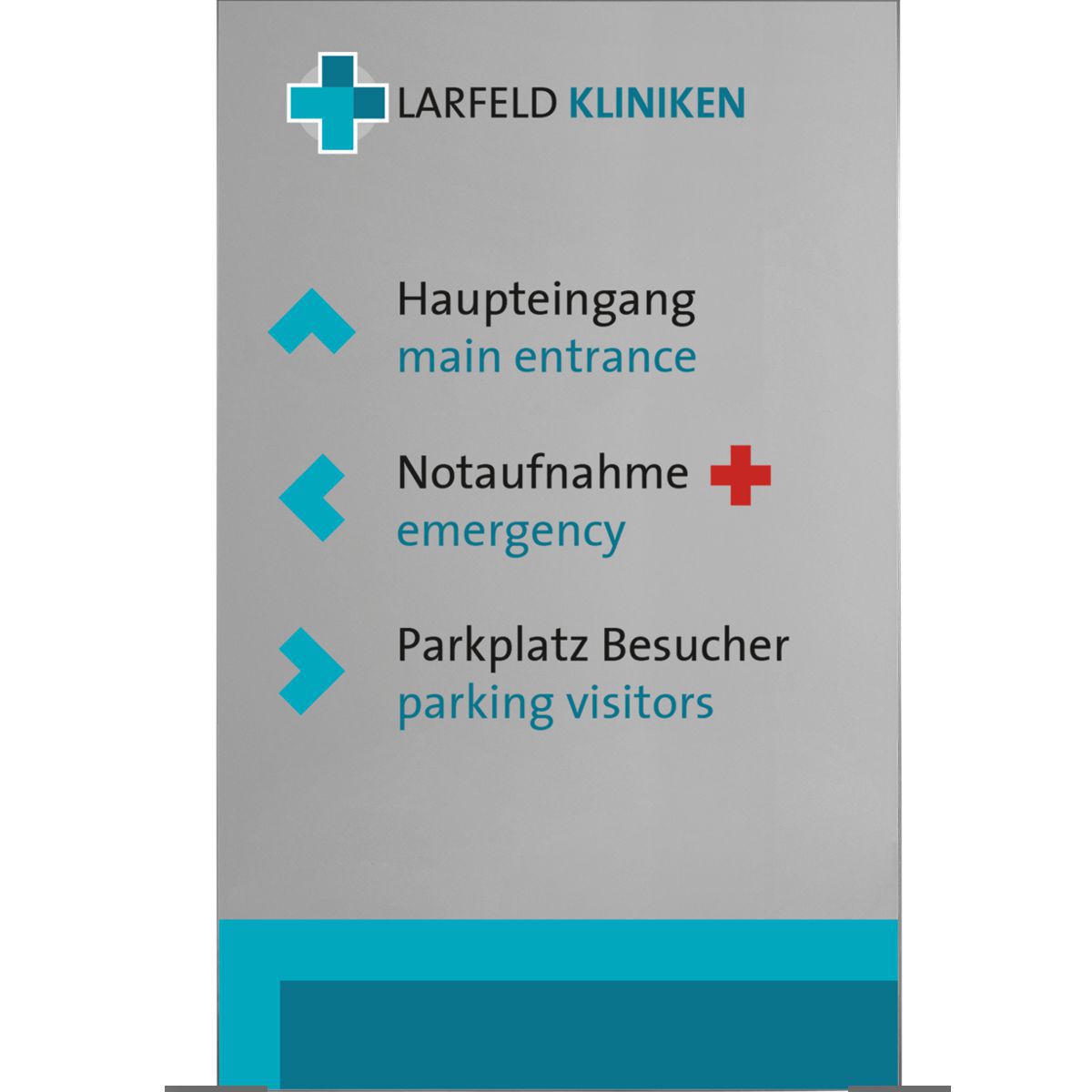 Außenaufsteller, Modell Madrid, 2.000 x 1.250 x 80 mm (H x B x T), Hochformat, Silber, inkl. Flanschplatten