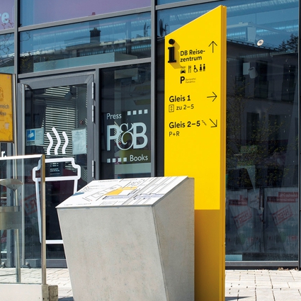 Referenz Buchloe Aussenaufsteller taktiler Lageplan