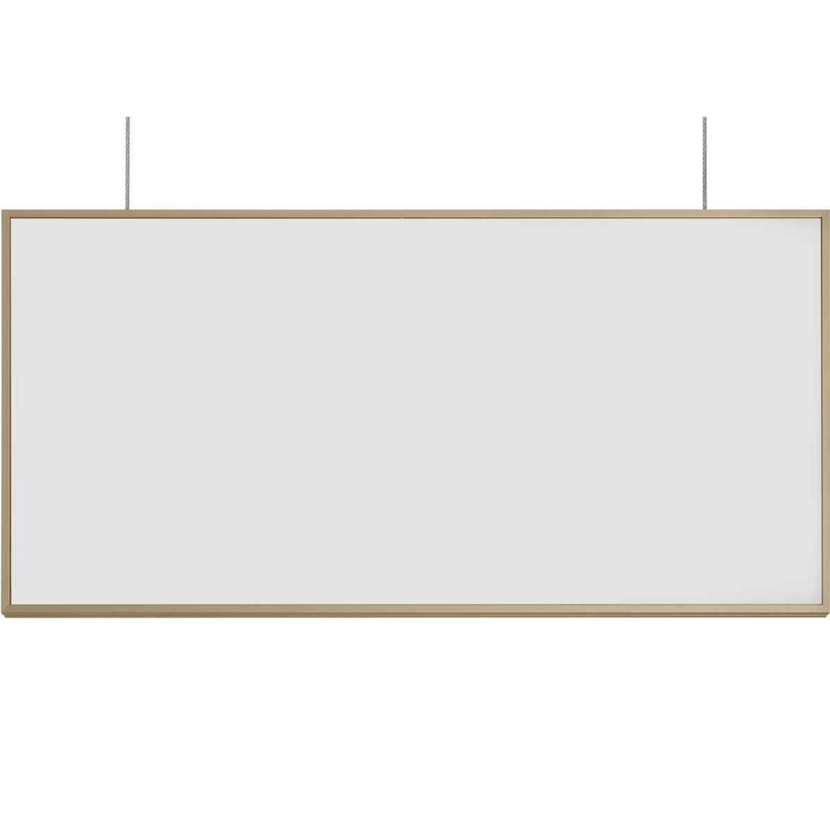 Deckenhänger (Hängeschild), Modell Madrid, 150 x 299 mm (H x B), Bronze, für Einleger, optimiert für Rettungszeichen