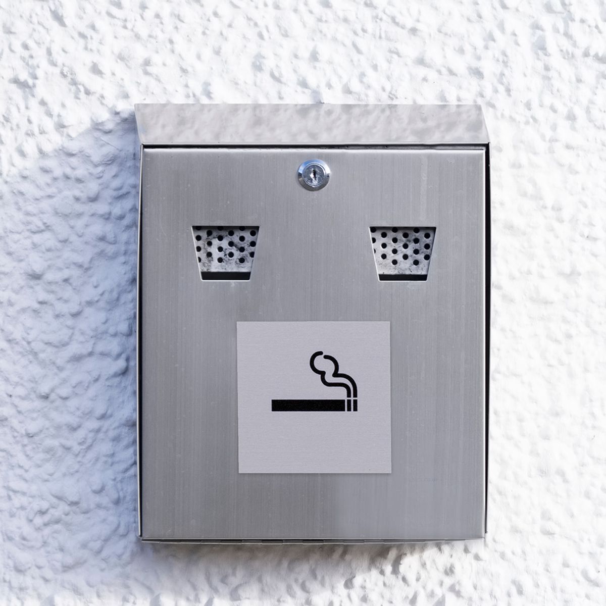 Piktogramm Rauchen erlaubt, aus Aluminium, quadratisch