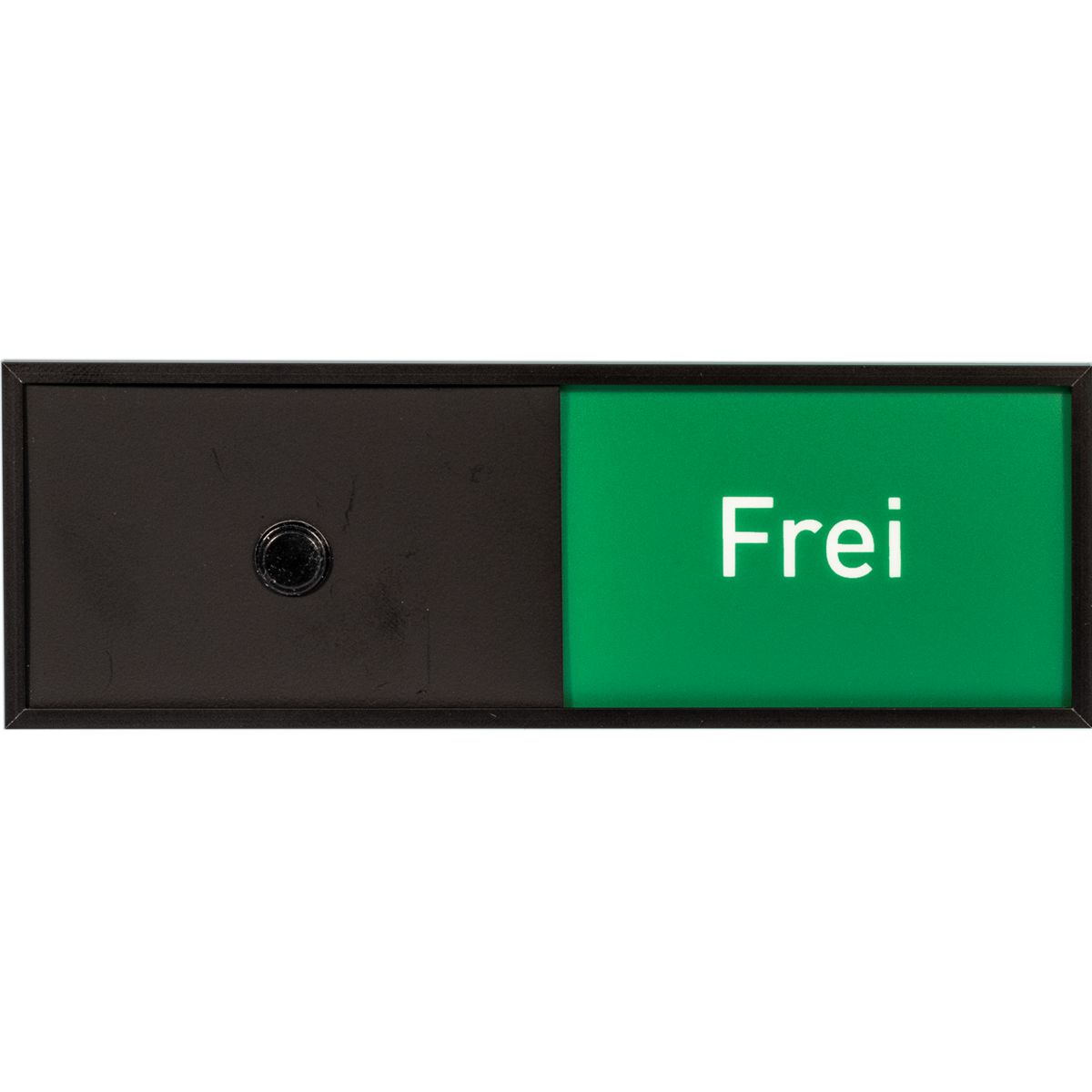 Frei Besetzt Schild, Modell Madrid, 50 x 150 mm (H x B), Schwarz
