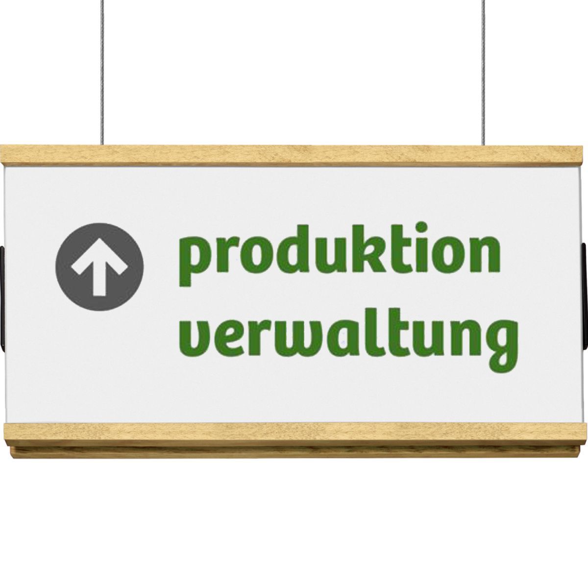 Deckenhänger (Hängeschild), Modell LMH, 160 x 297 mm (H x B), Rahmen oben und unten aus Ahorn, für Einleger Deckenhänger (Hängeschild), Modell LMH, 160 x 297 mm (H x B), Rahmen oben und unten aus Ahorn, für Einleger