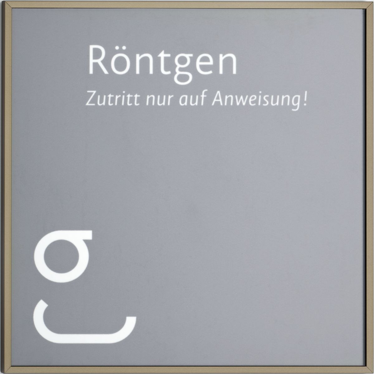 Türschild, Modell Madrid, 150 x 150 mm, Bronze, Klebemontage Türschild, Modell Madrid, 150 x 150 mm, Bronze, Klebemontage